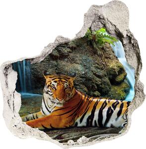 Nálepka fototapeta 3D na stenu Tiger vodopád nd-p-70563855
