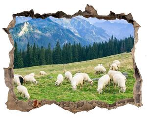 Díra 3D ve zdi nálepka Ovce v tatrách nd-k-121151461