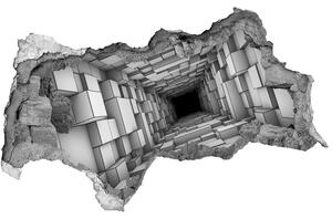 Diera 3D fototapeta nálepka Tunel s kockami nd-b-55216784