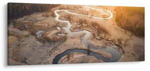 Obraz - Úsvit nad meandrami (120x50 cm)