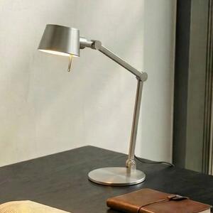 Stolová lampa Lucande Silka, 93 cm, nikl, nastaviteľná, E27, Hliník / sivá / zinok, Obývacia izba / jedáleň, kov, Moderný, Stolová lampa