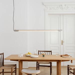 GEJST závesné svietidlo Radent, oceľovo šedá, dĺžka 138 cm, G13 LED, Hliník / sivá / zinok, Obývacia izba / jedáleň, kov, Závesné svietidlo