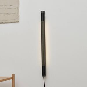 GEJST nástenné svetlo Radent zástrčka, čierne, výška 70 cm, G13 LED, Čierna, Obývacia izba / jedáleň, kov