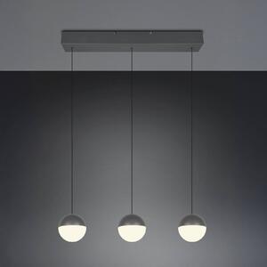 LED závesné svietidlo Senta, antracitová, dĺžka 62 cm, 3 000 K, 3-pl., Čierna, Obývacia izba / jedáleň, Plast, Moderný, Závesné svietidlo