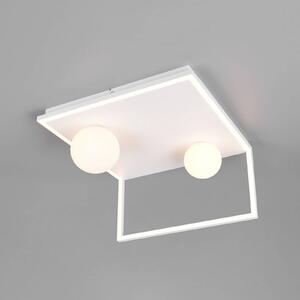 Stropné LED svetlo Arola, biele matné, šírka 37 cm, kov, Biela / opálová, Obývacia izba / jedáleň, kov, Moderný, Stropné svetlo
