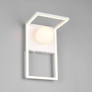 LED nástenné svetlo Arola, biela matná, šírka 17 cm, kov, Biela / opálová, Obývacia izba / jedáleň, kov, Moderný, Nástenné svietidlo