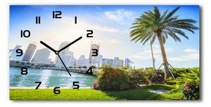 Vodorovné Moderné sklenené hodiny na stenu Miami USA