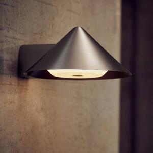 FRANDSEN LED akumulátorové nástenné svetlo Grasp, nerezová oceľ, 15 cm, Hliník / sivá / zinok, Obývacia izba / jedáleň, Nehrdzavejúca oceľ, Dizajn, Nástenné svietidlo
