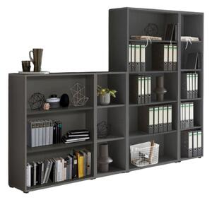 SADA REGÁLOV, antracitová, 257/185,6/33 cm MID.YOU - Kancelárske regály, Online Only