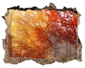 Díra 3D ve zdi nálepka Jesenné les nd-k-122248477