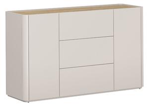 Komoda Elivo 150 cm so zásuvkami - kašmír / olejovaný dub
