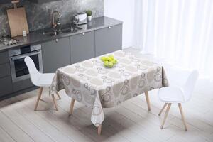 Obrus PVC 3581403, metráž, 20 m x 140 cm, kolieska hnedo-biele, IMPOL TRADE