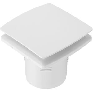 CERANO - Kúpeľňový axiálny hranatý ventilátor - 12W, potrubie 100mm - biela lesklá