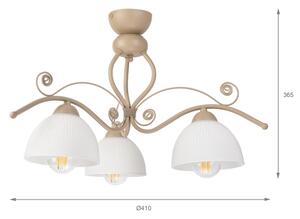 Brilagi - Prisadený luster ANTICO MODERN 3xE27/60W/230V béžová