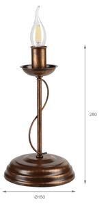 Stolná lampa ANTON 1xE14/60W/230V bronzová