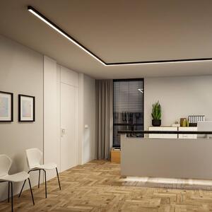 Paulmann LED svetelná lišta Linion, čierna, 50 cm, 3 000 K, Čierna, Obývacia izba / jedáleň, Hliník, Moderný, Stropné svetlo