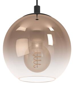 Eglo 901925 - Luster na lanku ARISCANI 3xE27/60W/230V čierna/béžová/dymová