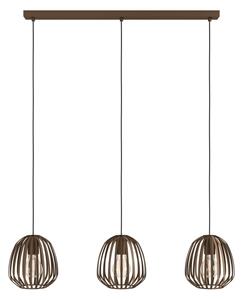 Eglo 901098 - Závesný luster na lanku ESPINAL 3xE27/40W/230V bronzový