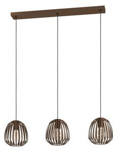 Eglo 901098 - Závesný luster na lanku ESPINAL 3xE27/40W/230V bronzový