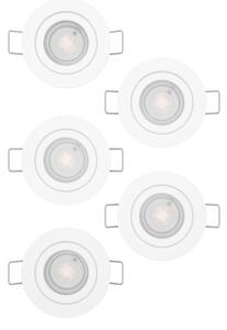 Eglo 902263 - SADA 5x LED zapustených bodových svietidiel BARRANCO LED/4,8W/230V biela
