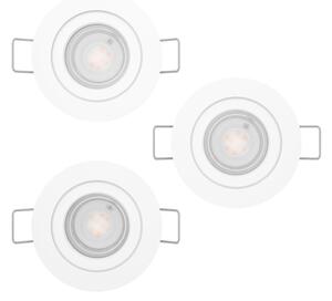 Eglo 902262 - SADA 3x LED zapustených bodových svietidiel BARRANCO LED/4,8W/230V biela