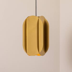 Závesné svietidlo Corner, zlatá farba, výška 35 cm, kov, E27, Mosadz / zlato, Obývacia izba / jedáleň, kov, Moderný, Závesné svietidlo