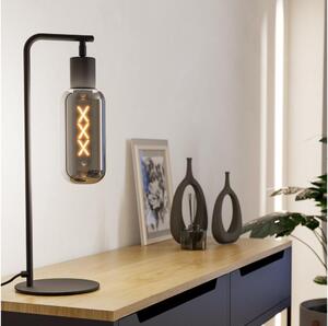 Eglo 901007 - Stolová lampa MAIONE 1xE27/4W/230V čierna/dymová