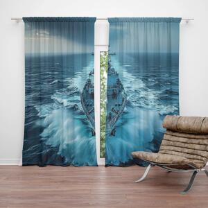 Sablio Záves Vojnová loď prerážajúca oceán: 2ks 140x250cm