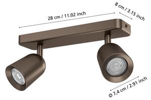 Eglo 901949 - Bodové svietidlo CAMALDOLI 2xGU10/10W/230V bronzové