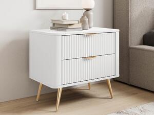 Mirjan24 Nočný stolík Wosial 2S, Farby: biela 5903211482861