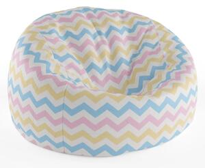 Sablio Sedací vak Cocoon Trojfarebné cikcaky - 75 x 45 x 35 cm