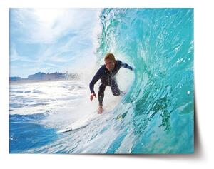 Sablio Plagát surfista na vlne - 60x40 cm