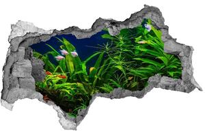 Diera 3D v stene nálepka Ryby v akváriu nd-b-134899248
