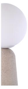 Sivá stolová lampa SULION Creta, výška 29,5 cm