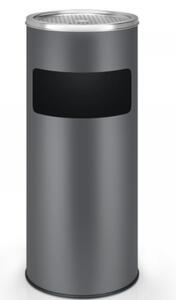 Popolník s odpadkovým košom, nerez, 17 l, antracitový