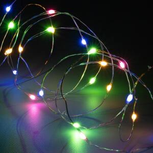 LED svetelný reťazec 3x40 LED diód, farebný, časovač, 4 m