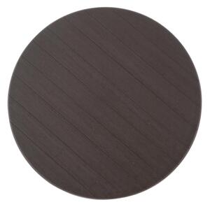 Okrúhly bistro stôl 80 cm – hnedý, oceľ a plast