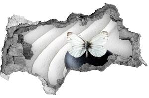 Diera 3D fototapeta nálepka Zen kameň a motýľ