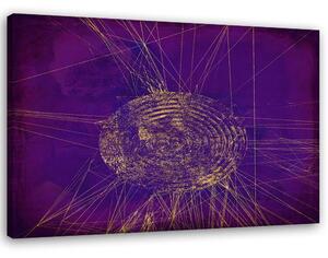 Obraz na plátne Zlatý kruh na fialovom pozadí - Andrea Haase Rozmery: 60 x 40 cm