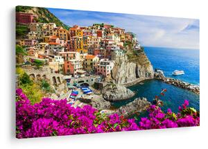 Obraz - Talianska dedinka Manarola (90x60 cm)