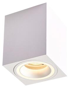 Ecolamp Stropné svietidlo Bima Ring Square, 1x biele kovové tienidlo