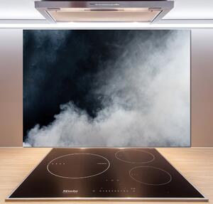 Sklenený panel do kuchynskej linky Biely dym