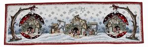 Vianočný gobelínový behúň na stôl Betlehem 40x130 cm Chenille IT013