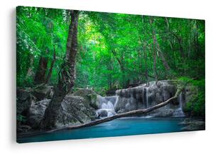 Obraz - Vodopád Erawan, Kanchanaburi, Thajsko (90x60 cm)