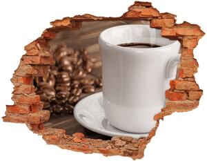 Nálepka diera na stenu betón Šálka kávy nd-c-80012993