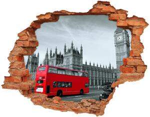 Nálepka 3D diera na stenu London bus nd-c-70683213