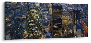 Obraz - Večerná panoráma Londýna (120x50 cm)