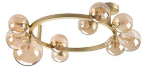 Ideal Lux - LED prisadený luster PERLAGE 10xG9/3W/230V pr. 70 cm zlatá/dymová