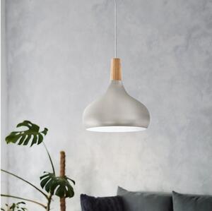 Eglo 901181-Luster na lanku SABINAR 1xE27/60W/230V pr.28cm strieborný