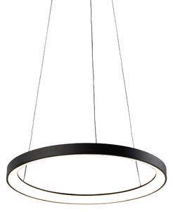Dizajnové závesné svietidlo čierne vrátane stmievateľného LED Easylift - Hoop